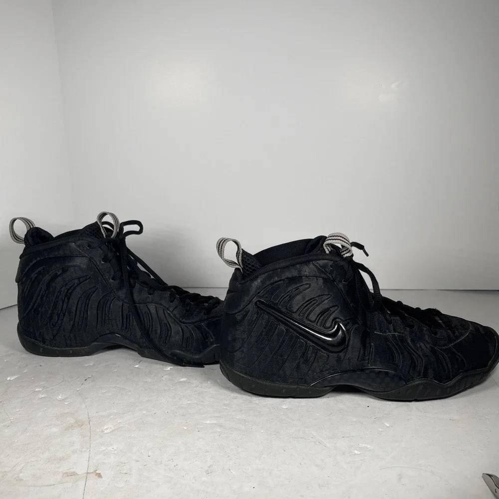 Size 6.5 Y Nike Little Posite Pro Black Cat GS Sneakers 644792-014